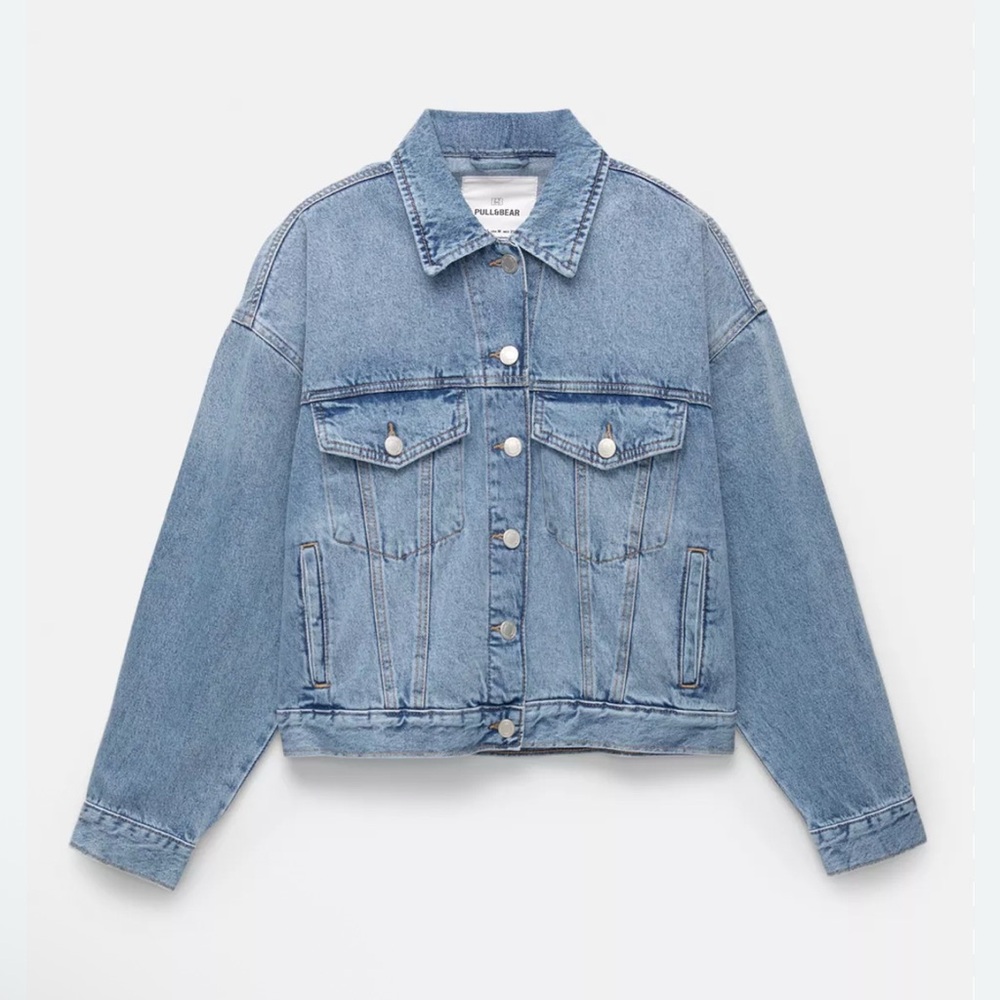 Pull&Bear Light Blue Denim Jean Jacket